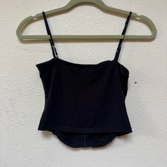 y2k ruched corset tank with hook and eye closure front - Picture 7 of 7